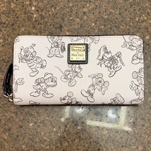 Dooney & Bourke White Wallet with Disney Sketches 90th Anniversary